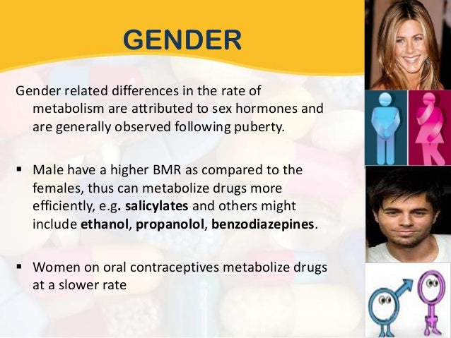 Factors affecting drug metabolism sex